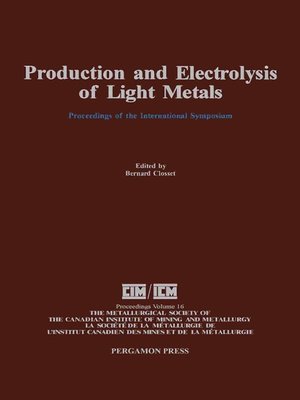 cover image of Production and Electrolysis of Light Metals